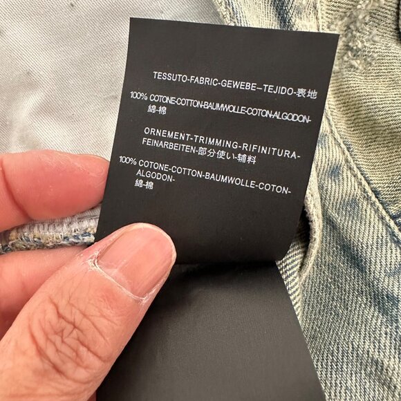 Saint Laurent D02 M/SK-LW Distress Straight Leg Mid Rise Jeans Light Blue Sz 30 - Picture 13 of 14